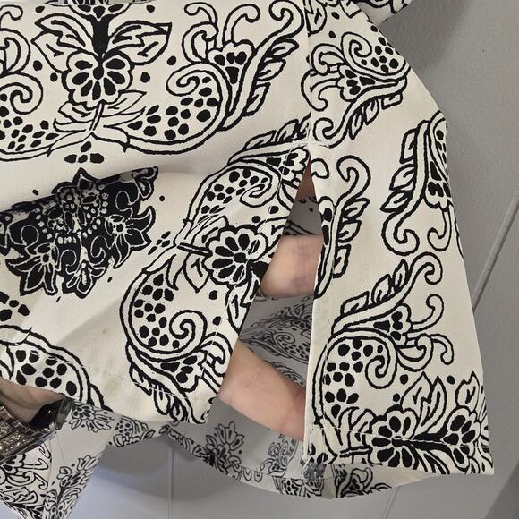 Catherines Breezeway‎ Georgette High-Low Tunic Tank Top Black Medallion Print 6x - Picture 3 of 7